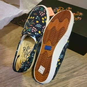 NEW Women's Keds x Rifle Paper Co. Double Decker Petite Fleurs Slip On Shoe 8